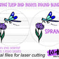 Spring Tulip Butterfly Bumble Bee Dragonfly Door Hanger - Floral Sign Making and DIY Kits - Cut File For Glowforge Laser - Digital SVG File