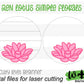 Lotus Flower Simple Floral Shelf Sitter Sign - Round Sign Making and DIY Kits - Beginner Cut File For Glowforge Lasers - Digital SVG File