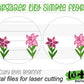 Stargazer Lily Simple Floral Shelf Sitter Sign - Round Sign Making and DIY Kits - Beginner Cut File For Glowforge Lasers - Digital SVG File