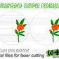 Marigold Simple Floral Shelf Sitter Sign - Round Sign Making and DIY Kits - Beginner Cut File For Glowforge Lasers - Digital SVG File