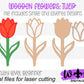 Tulip Wooden Laser Cut Flowers - Simple Diy Florals For Bouquets - Files for Sign Making - SVG Cut File For Glowforge - Digital File