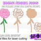 Peony Wooden Laser Cut Flowers - Simple Diy Florals For Bouquets - Files for Sign Making - SVG Cut File For Glowforge - Digital File