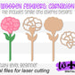 Carnation Wooden Laser Cut Flowers - Simple Diy Florals For Bouquets - Files for Sign Making - SVG Cut File For Glowforge - Digital File