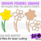 Daffodil Wooden Laser Cut Flowers - Simple Diy Florals For Bouquets - Files for Sign Making - SVG Cut File For Glowforge - Digital File