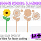 Sunflower Wooden Laser Cut Flowers - Simple Diy Florals For Bouquets - Files for Sign Making - SVG Cut File For Glowforge - Digital File