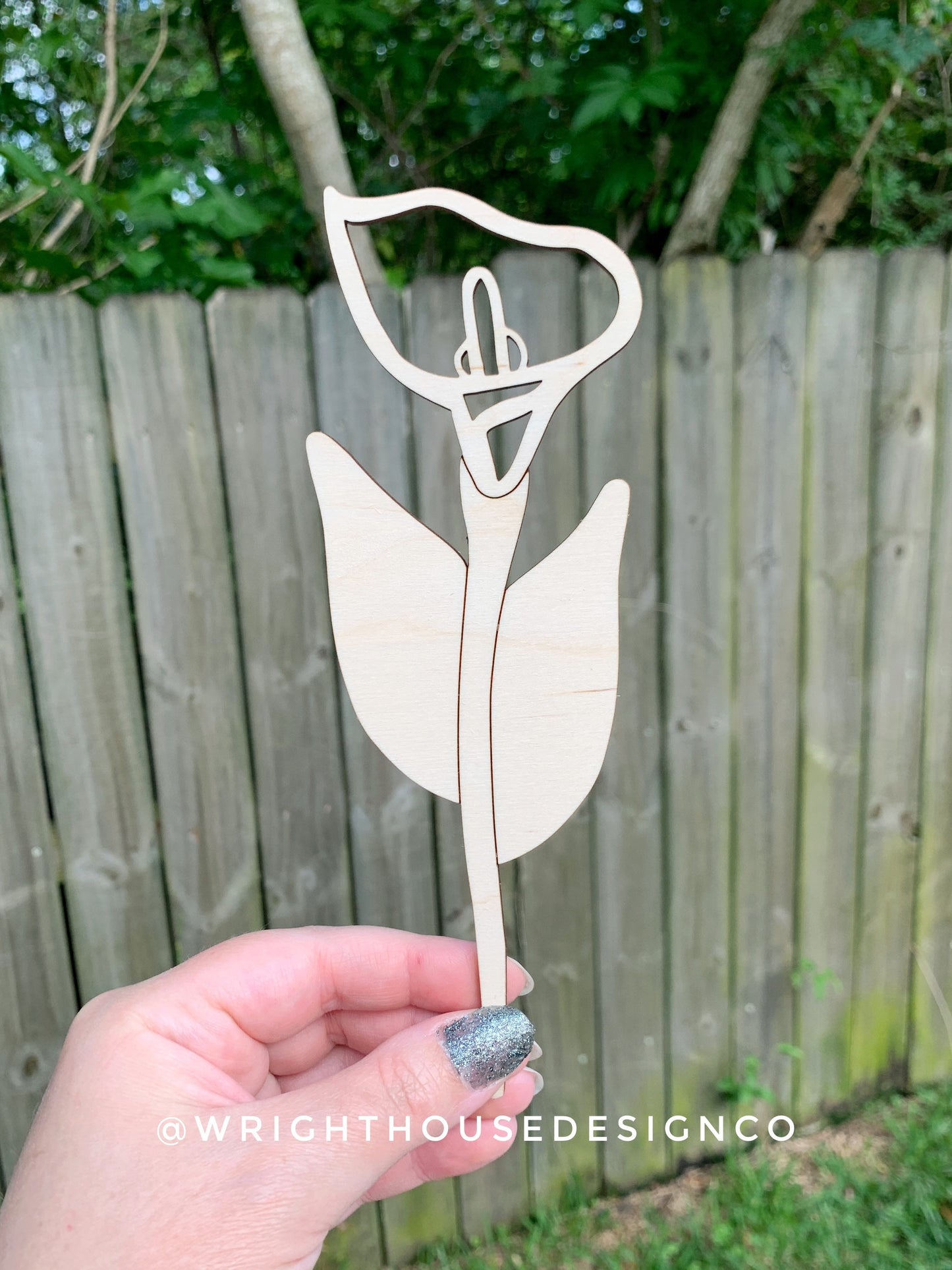 Calla Lily Wooden Laser Cut Flowers - Simple Diy Florals For Bouquets - Files for Sign Making - SVG Cut File For Glowforge - Digital File