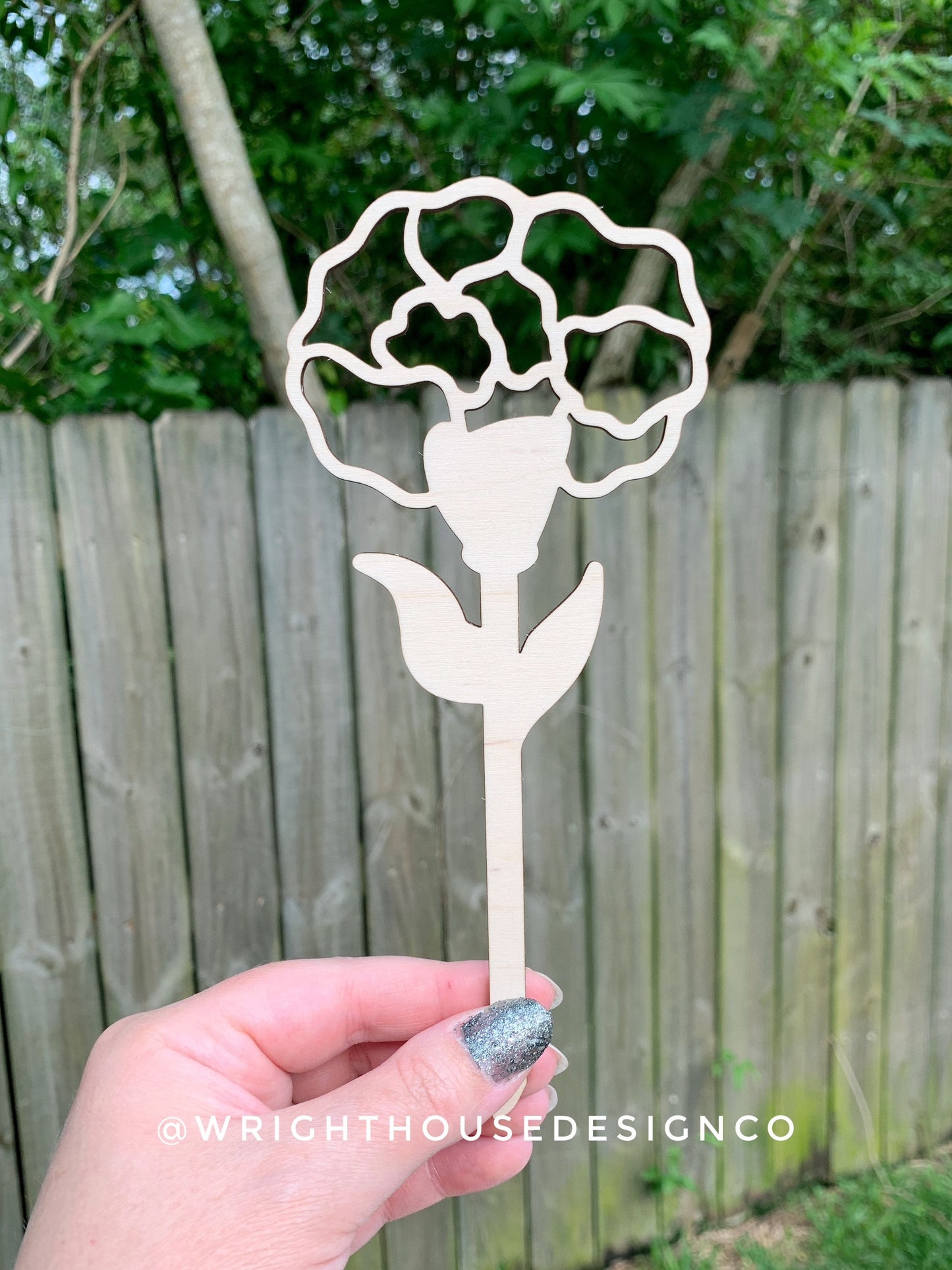 Carnation Wooden Laser Cut Flowers - Simple Diy Florals For Bouquets - Files for Sign Making - SVG Cut File For Glowforge - Digital File