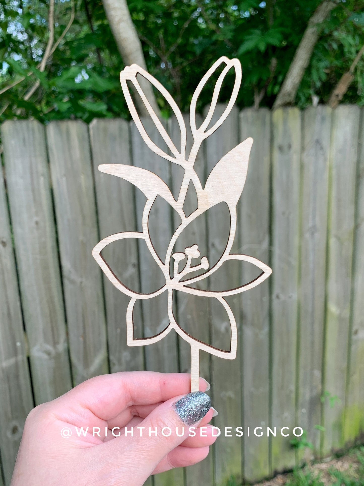 Lily Wooden Laser Cut Flowers - Simple Diy Florals For Bouquets - Files for Sign Making - SVG Laser Cut File For Glowforge - Digital File