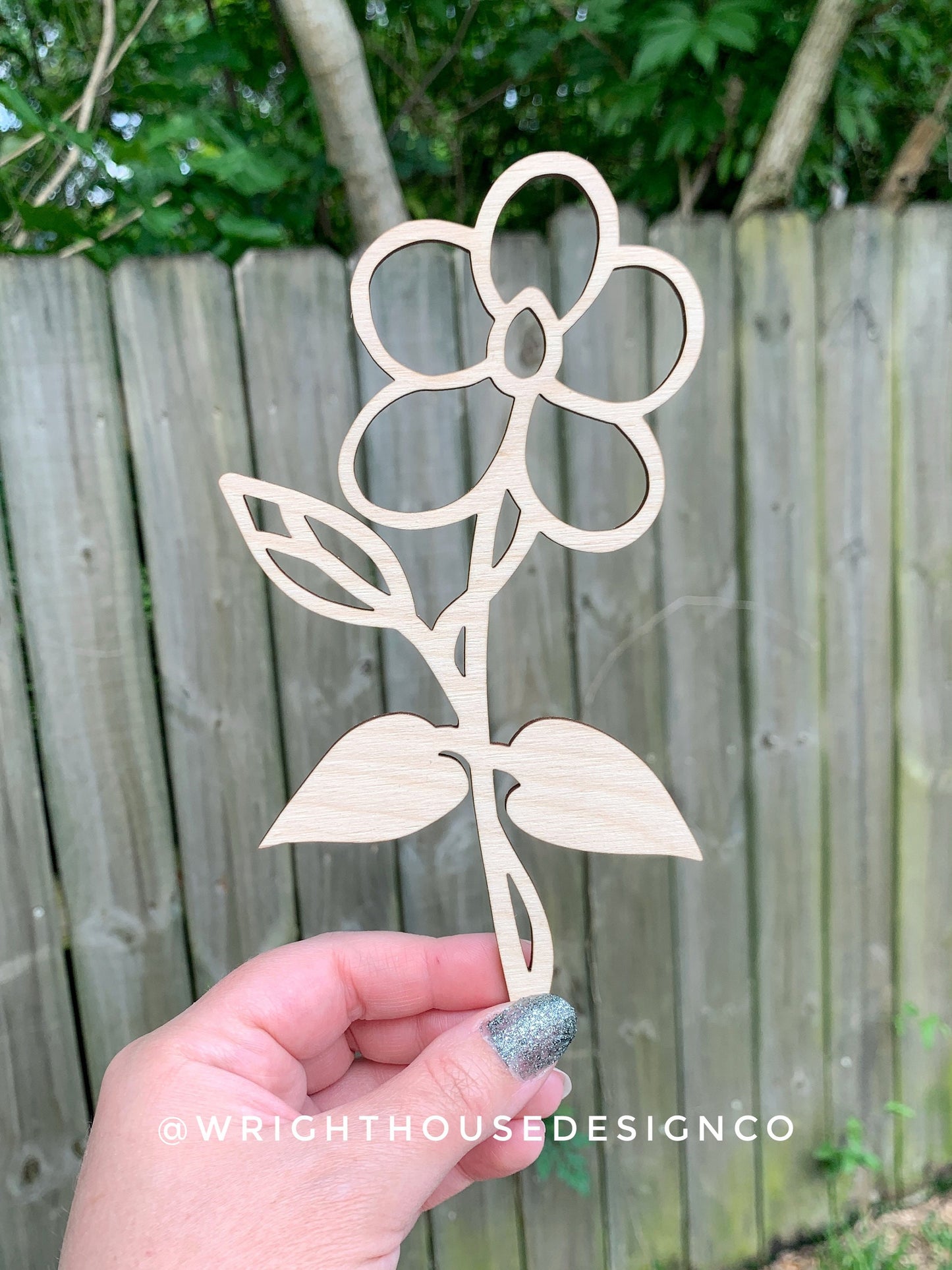 Violet Wooden Laser Cut Flowers - Simple Diy Florals For Bouquets - Files for Sign Making - SVG Cut File For Glowforge - Digital File