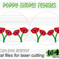 Poppy Flower Simple Floral Shelf Sitter Sign - Round Sign Making and DIY Kits - Beginner Cut File For Glowforge Lasers - Digital SVG File