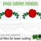 Rose Simple Floral Shelf Sitter Sign - Round Sign Making and DIY Kits - Easy Beginner Cut File For Glowforge Lasers - Digital SVG File