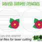 Dahlia Simple Floral Shelf Sitter Sign - Round Sign Making and DIY Kits - Beginner Cut File For Glowforge Lasers - Digital SVG File