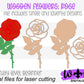 Rose Wooden Laser Cut Flowers - Simple Diy Florals For Bouquets - Files for Sign Making - SVG Cut File For Glowforge - Digital File