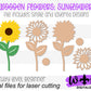 Sunflower Wooden Laser Cut Flowers - Simple Diy Florals For Bouquets - Files for Sign Making - SVG Cut File For Glowforge - Digital File