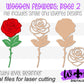 Rose Two Wooden Laser Cut Flowers - Simple Diy Florals For Bouquets - Files for Sign Making - SVG Cut File For Glowforge - Digital File