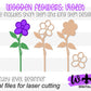 Violet Wooden Laser Cut Flowers - Simple Diy Florals For Bouquets - Files for Sign Making - SVG Cut File For Glowforge - Digital File