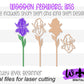 Iris Wooden Laser Cut Flowers - Simple Diy Florals For Bouquets - Files for Sign Making - SVG Cut File For Glowforge - Digital File