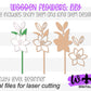 Lily Wooden Laser Cut Flowers - Simple Diy Florals For Bouquets - Files for Sign Making - SVG Laser Cut File For Glowforge - Digital File