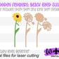 Black Eyed Susan Wood Laser Cut Flower - Simple Diy Florals For Bouquets - Files for Sign Making - SVG Cut File For Glowforge - Digital File