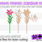 Stargazer Lily Wooden Laser Cut Flower - Simple Diy Florals For Bouquets - Files for Sign Making - SVG Cut File For Glowforge - Digital File