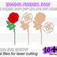 Rose Wooden Laser Cut Flowers - Simple Diy Florals For Bouquets - Files for Sign Making - SVG Cut File For Glowforge - Digital File