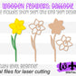 Daffodil Wooden Laser Cut Flowers - Simple Diy Florals For Bouquets - Files for Sign Making - SVG Cut File For Glowforge - Digital File