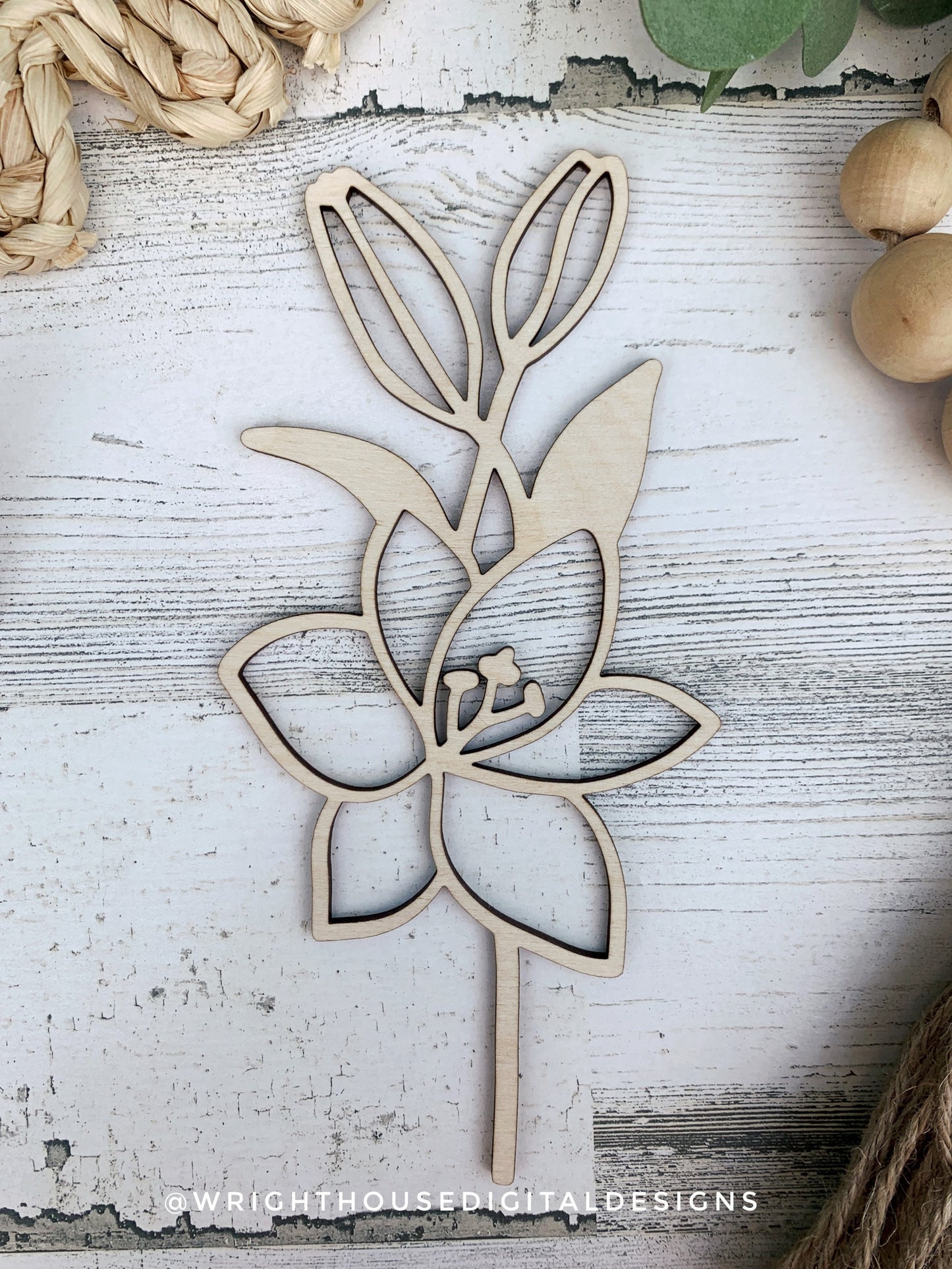 Lily Wooden Laser Cut Flowers - Simple Diy Florals For Bouquets - Files for Sign Making - SVG Laser Cut File For Glowforge - Digital File