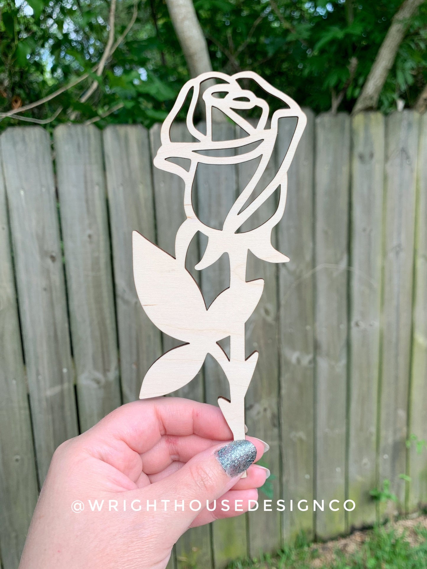 Rosebud Wooden Laser Cut Flowers - Simple Diy Florals For Bouquets - Files for Sign Making - SVG Cut File For Glowforge - Digital File