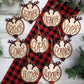 Reindeer Name Wood Slice Rustic Christmas Layered Ornament Set - Quick Cut and Engrave - Cut File For Glowforge Lasers - Digital SVG File