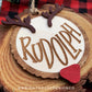 Reindeer Name Wood Slice Rustic Christmas Layered Ornament Set - Quick Cut and Engrave - Cut File For Glowforge Lasers - Digital SVG File