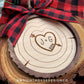 Carved Initial Wood Slice Rustic Christmas Ornaments - Score and Engraved Personalizable - Cut File For Glowforge Lasers - Digital SVG File