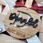 Layered Shiplap Initial Ornament Set - Engraved Personalizable Farmhouse Christmas Ornaments - Cut File For Glowforge - Digital SVG File