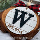 Established Year and Initial Shiplap Ornament Set - Engraved Personalizable Christmas Ornaments - Cut File For Glowforge - Digital SVG File