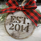 Rustic Stencil Established Wood Slices Christmas Ornament Bundle - Quick Cut Layered File For Glowforge Lasers - Digital SVG File