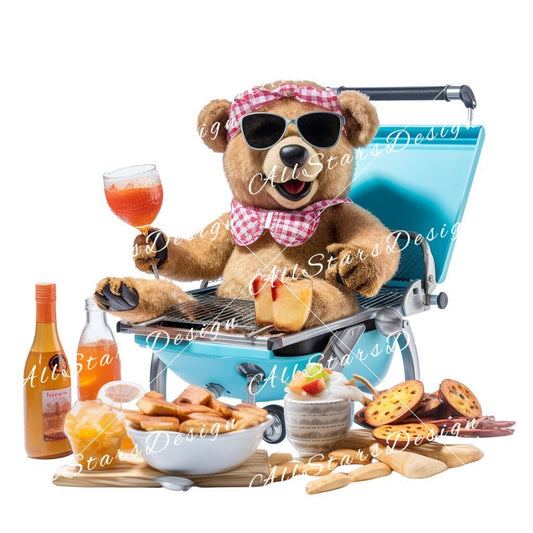 Sizzle and Spice: BBQ Bear Sublimation Design for Flavorful Gatherings