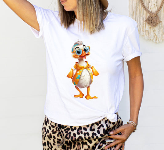 Feathered Fun on the High Seas: Caribbean Duck Sublimation Design