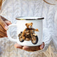 Born to Ride: Motorcycle Bear Sublimation Design for Adventure