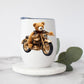 Born to Ride: Motorcycle Bear Sublimation Design for Adventure