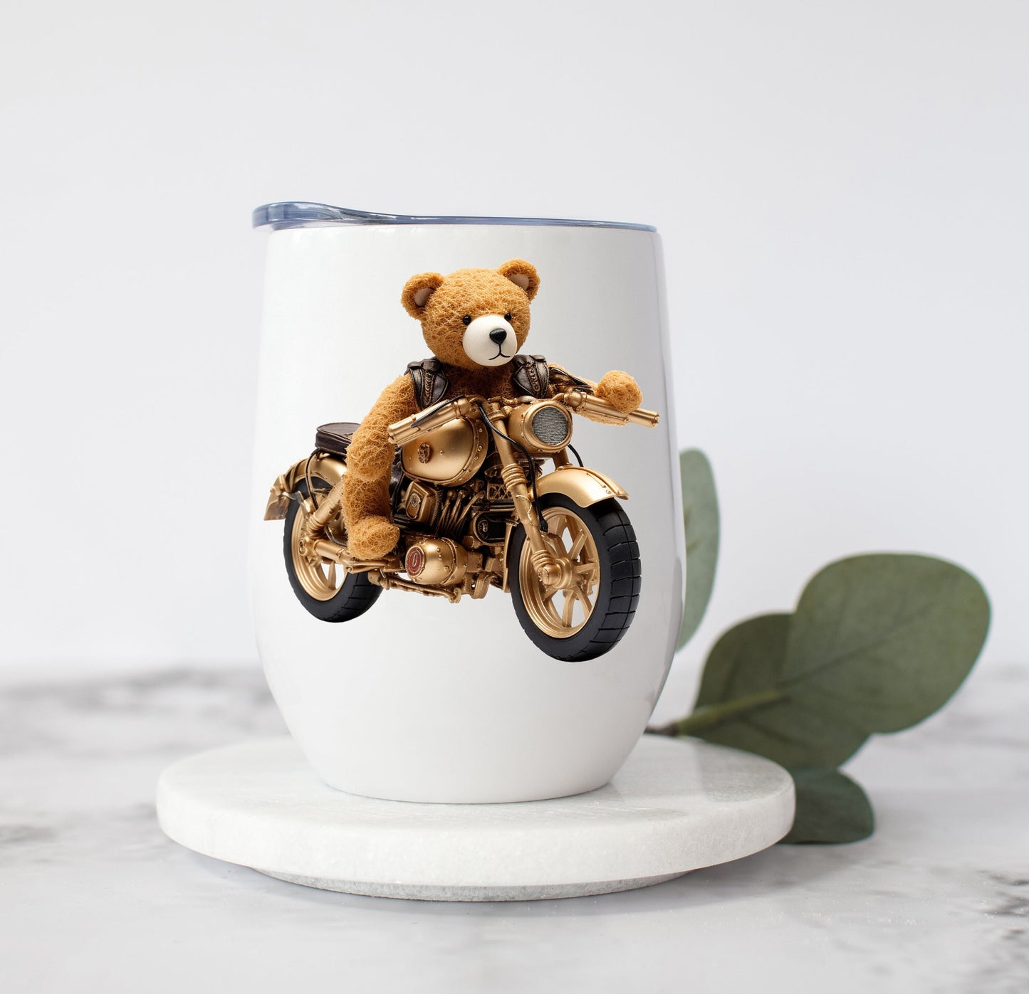 Born to Ride: Motorcycle Bear Sublimation Design for Adventure