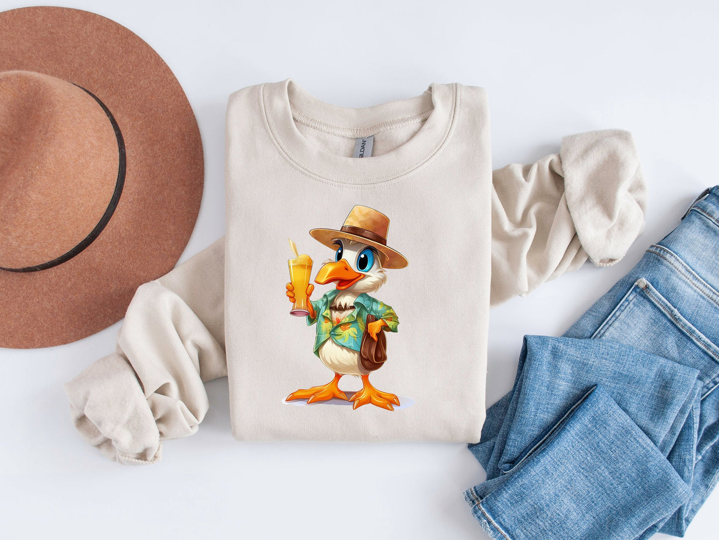 Quack into Adventure: Cruise with the Caribbean Duck Sublimation Design