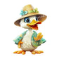 Quack-tastic Paradise: Lady Duck Caribbean Style Sublimation Design