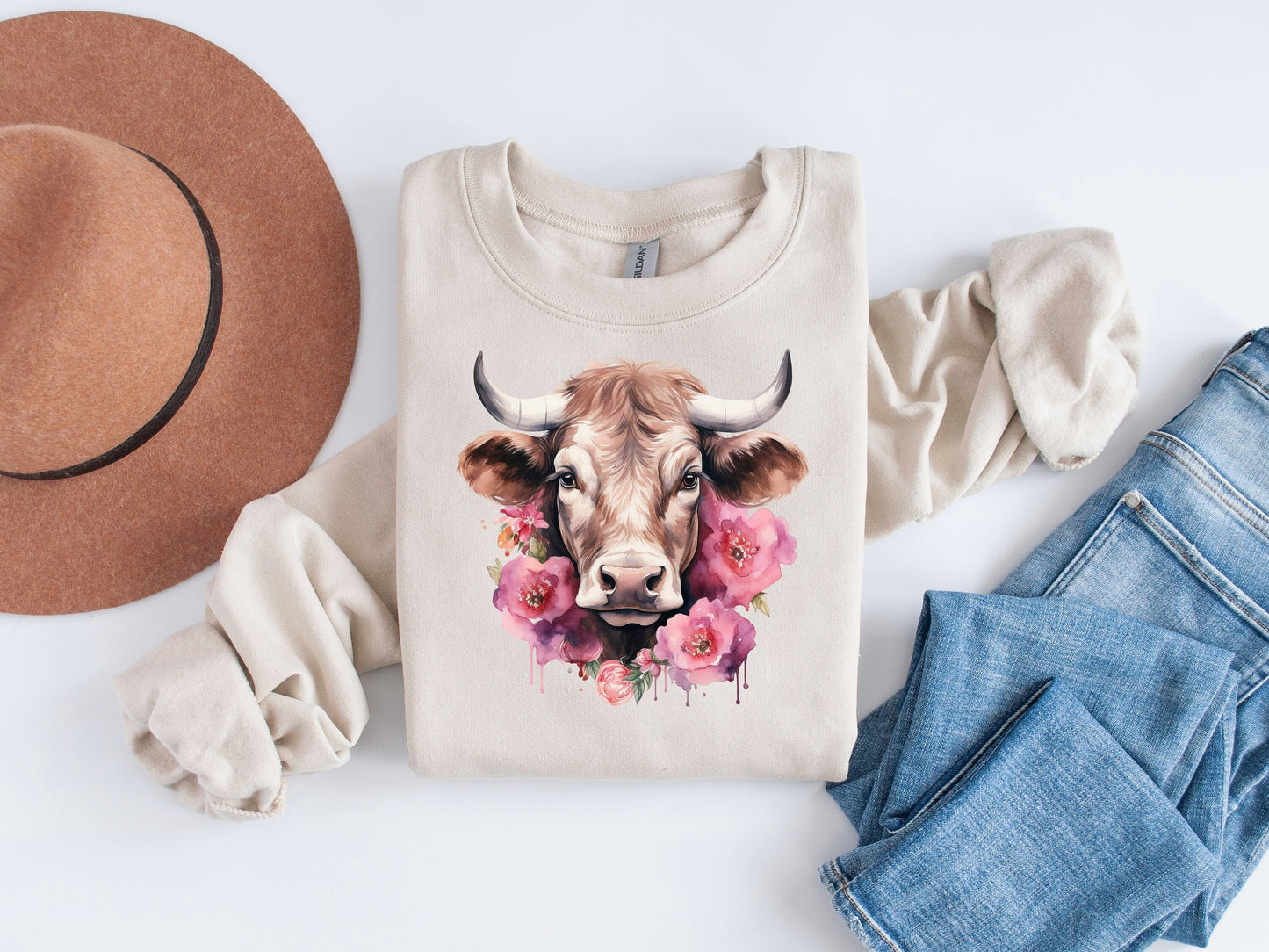 Western Wilderness: Buffalo Floral Sublimation Clipart for Nature Lovers