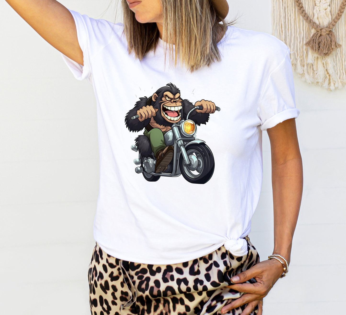 Wild Ride: Gorilla on a Motorcycle Sublimation Design for Adventurous Souls