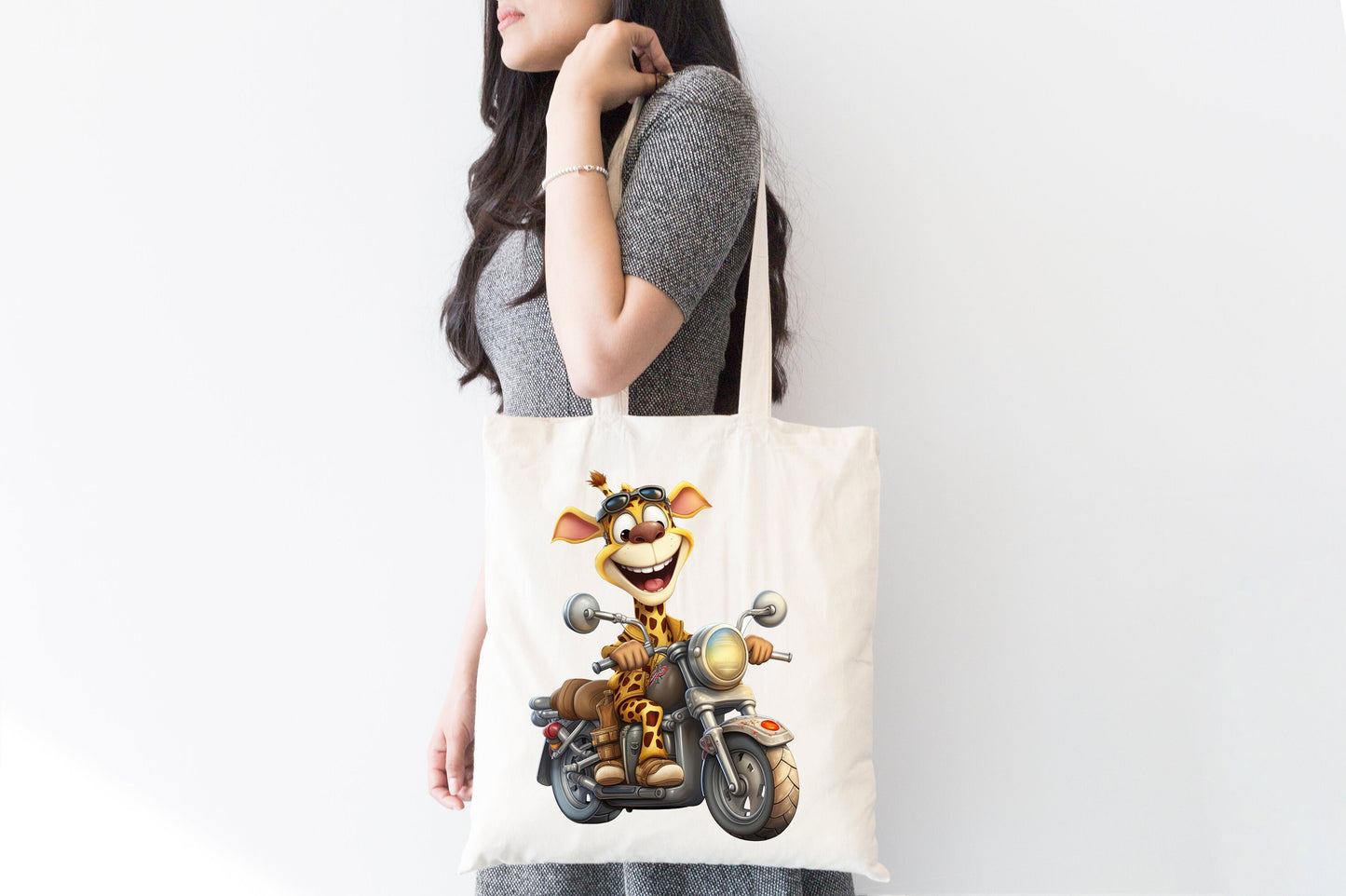 Giraffe on a Motorcycle: Quirky Adventure Sublimation