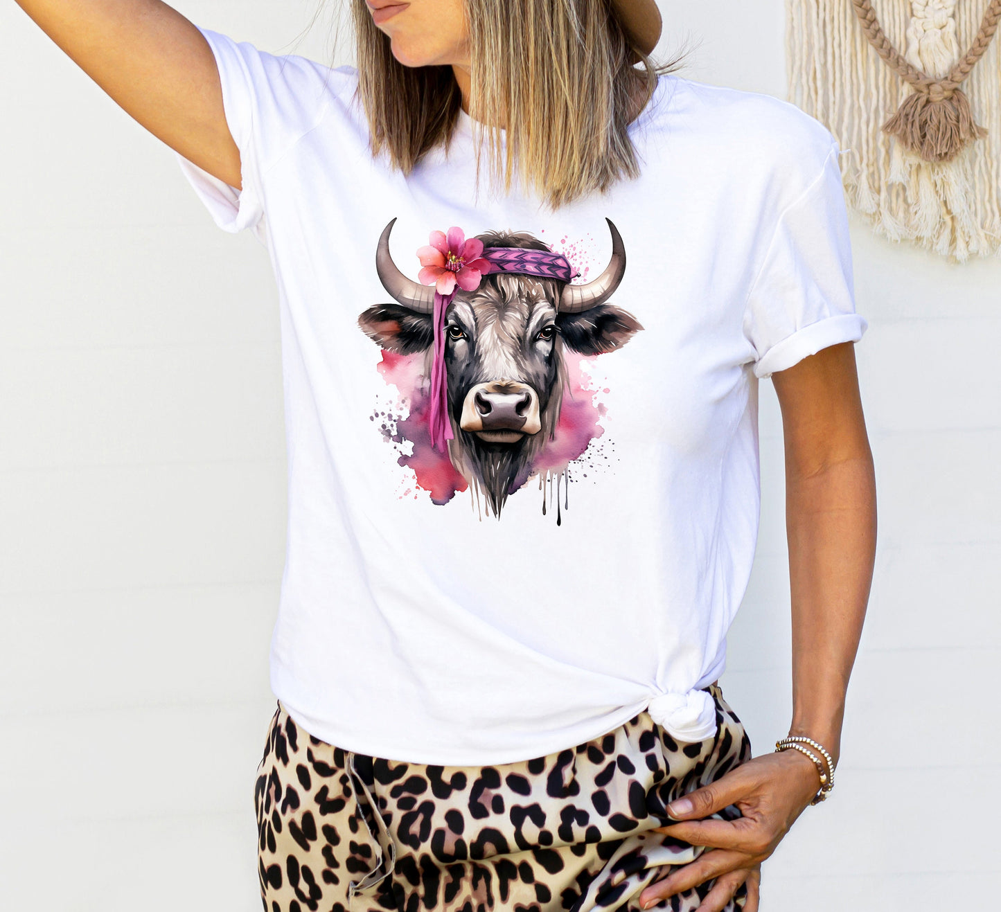 Buffalo Rebel: Free-Spirited Bandana Sublimation Clipart