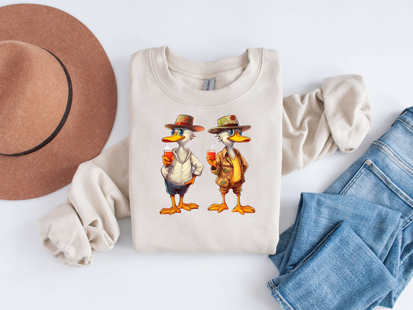Aloha Ducks: Hawaiian Shirt Party Ducks Sublimation Design for Tropical Vibes