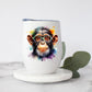 Nerdy Monkey Adventures: Vibrant Geeky Nerd Sublimation Clipart