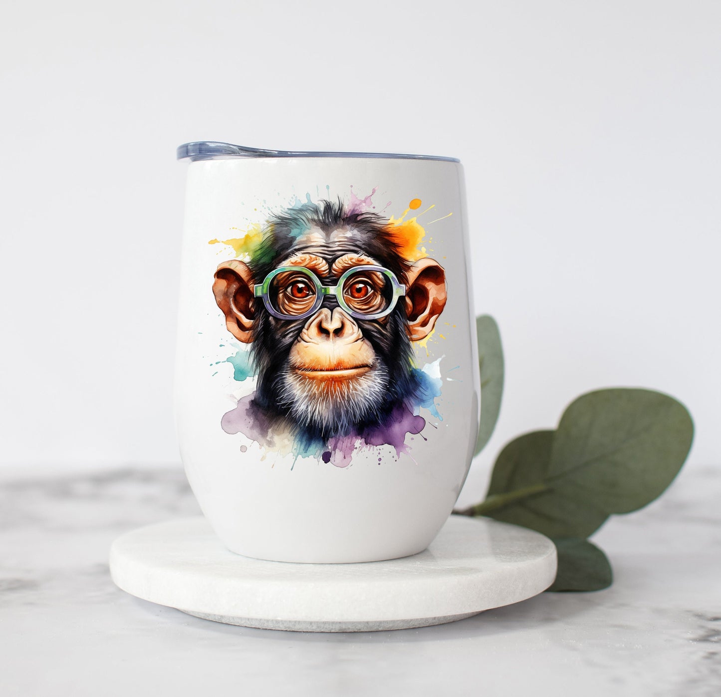 Nerdy Monkey Adventures: Vibrant Geeky Nerd Sublimation Clipart