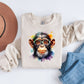 Nerdy Monkey Adventures: Vibrant Geeky Nerd Sublimation Clipart