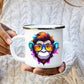 Whimsical Geeky Nerd Monkey: Vibrant Cartoon Sublimation Clipart